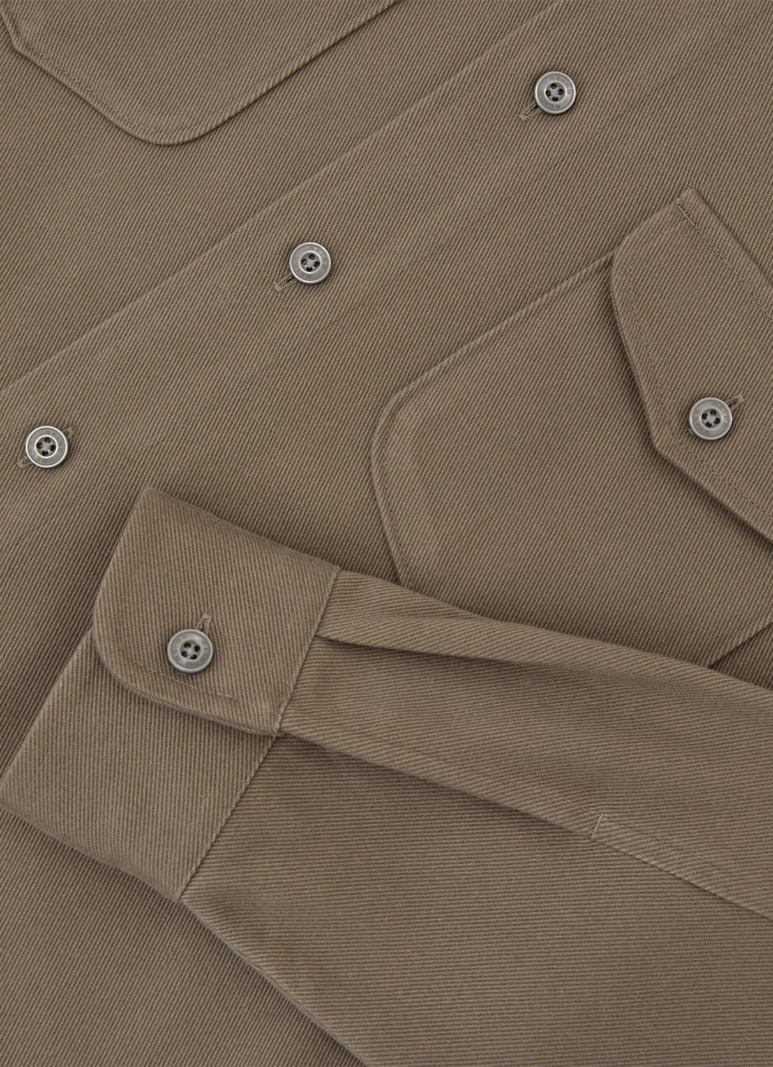 Reiss Astra regular fit overshirt met borstzakken - detail 5 beige
