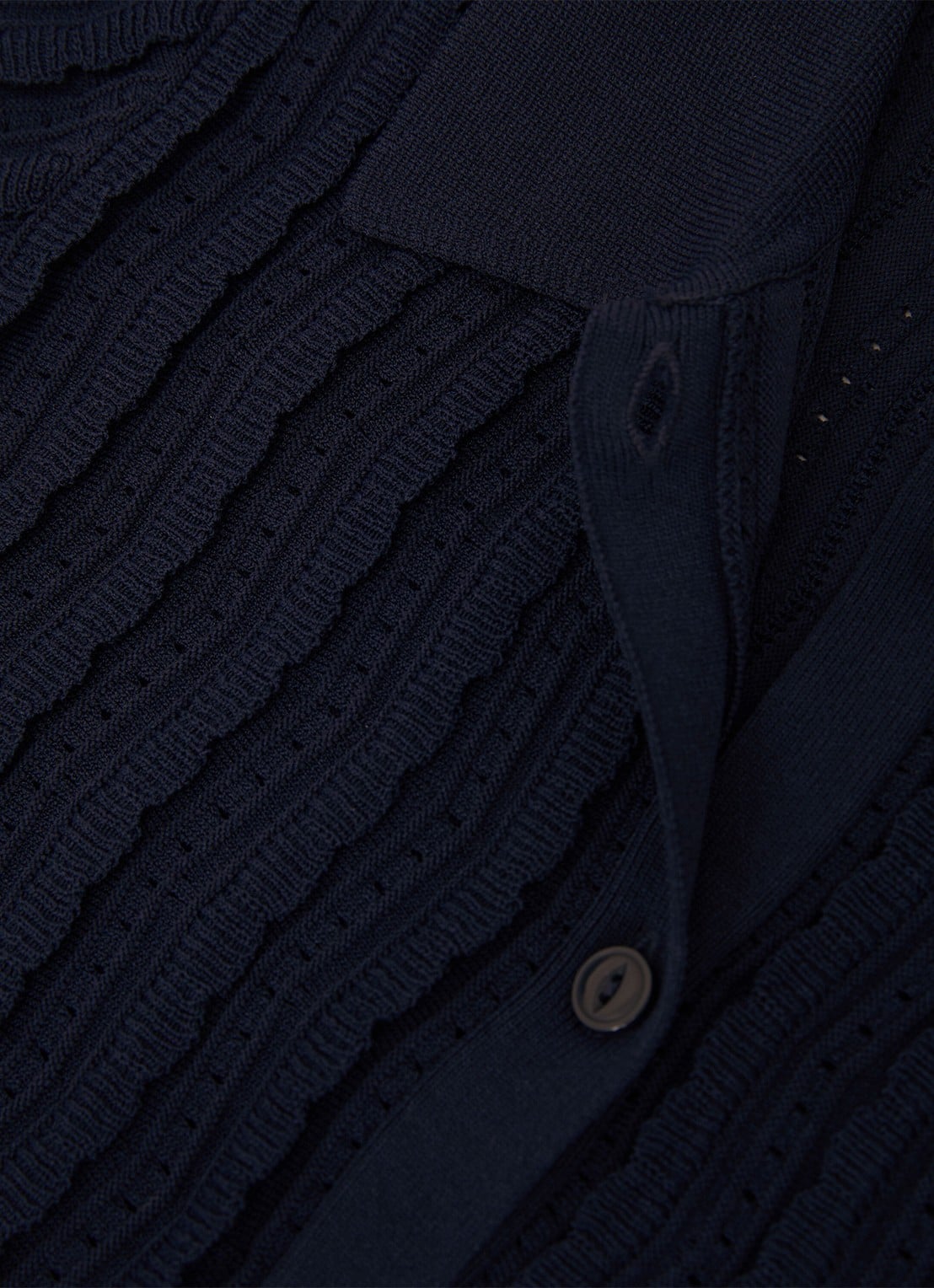 Reiss Audrey blouse met structuur - detail 6 donkerblauw