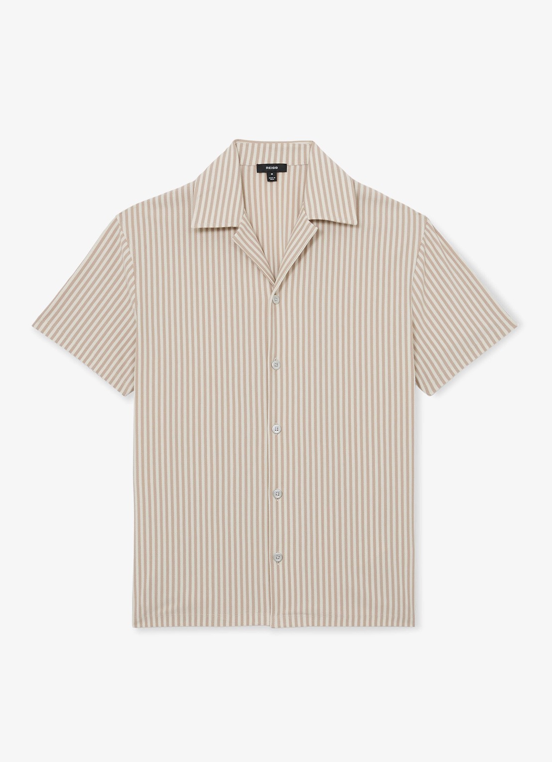 Reiss Aurelia overhemd met streepprint - voorkant 5 beige