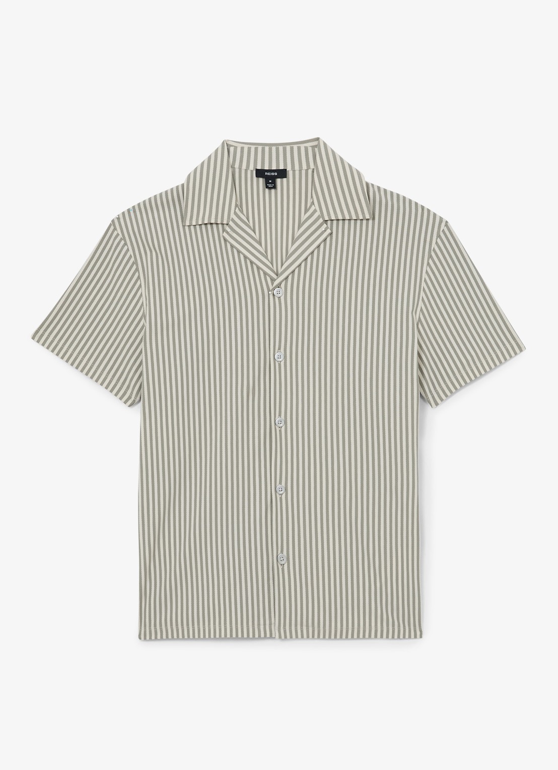 Reiss Aurelia overhemd met streepprint - voorkant 2 khaki