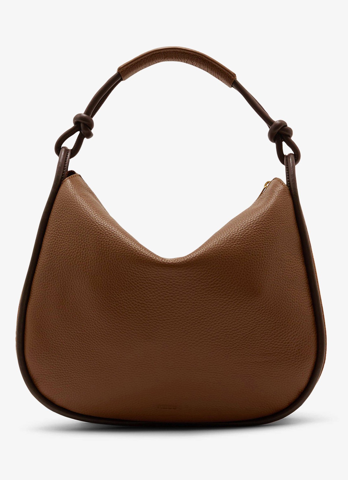 Reiss Aurelie schoudertas van leer - achterkant 8 beige