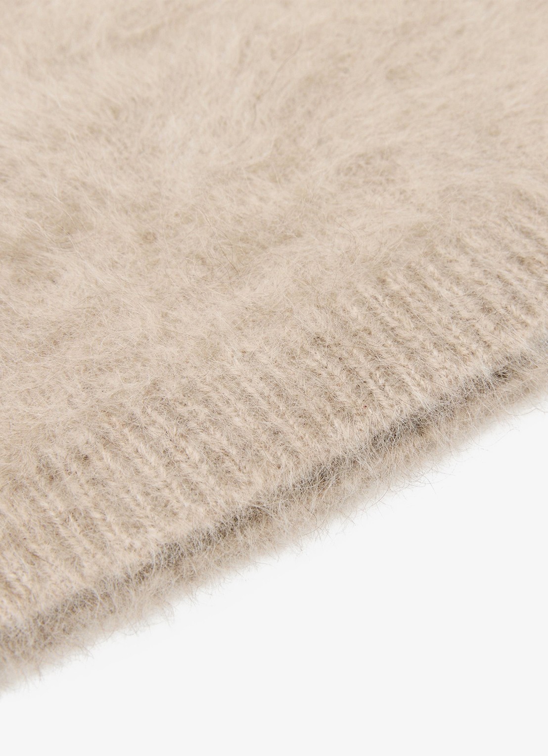 Reiss Ava muts van kasjmier - detail beige