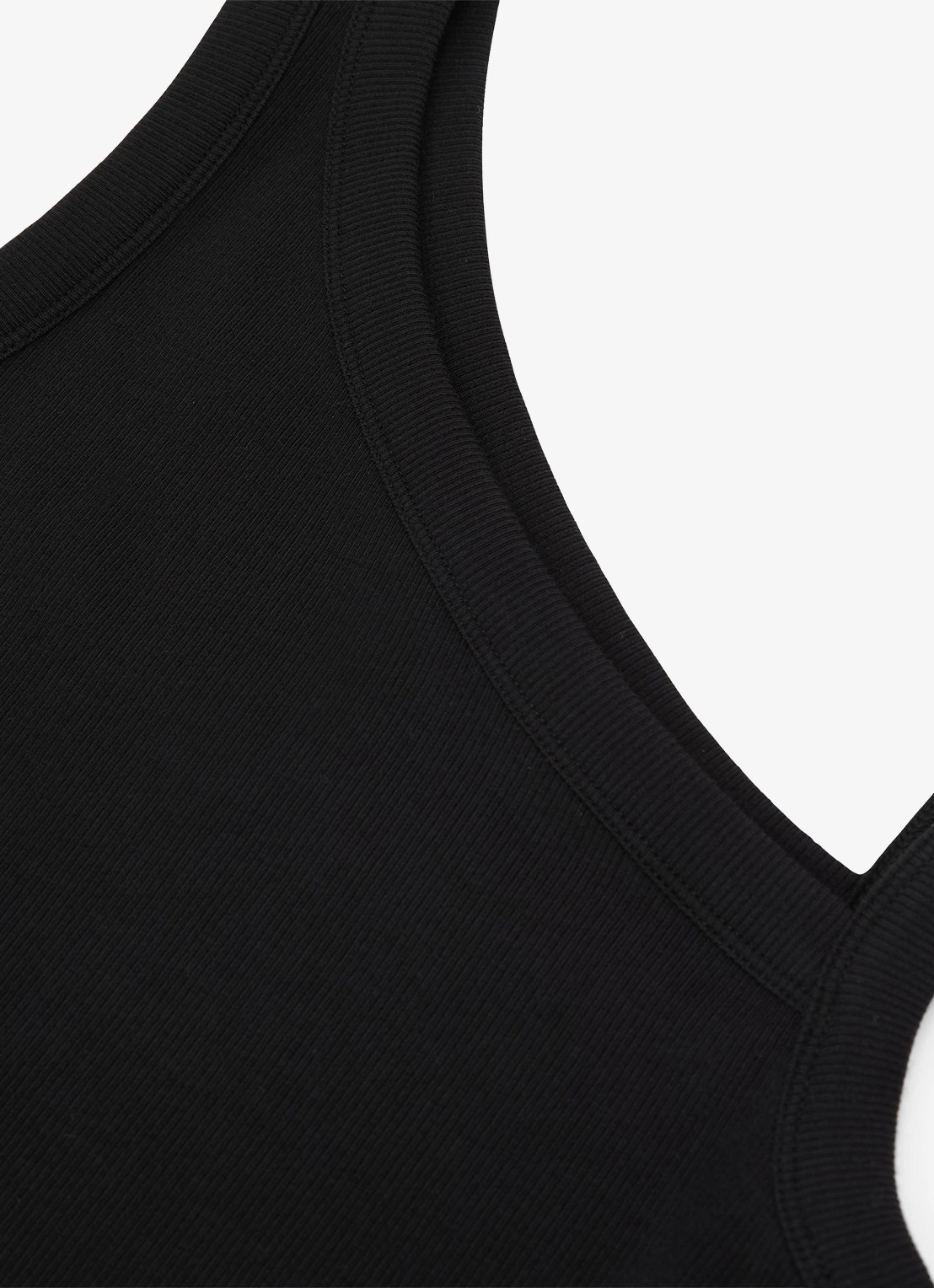 Reiss Aysha ribgebreide top met asymmetrische hals - detail 4 black / zwart