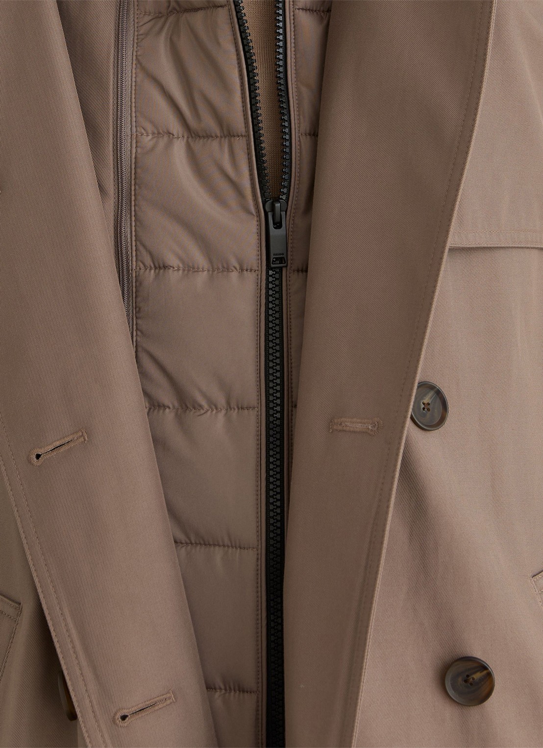 Reiss Azura Trenchcoat met ceintuur en afneembare capuchon - detail 7 beige