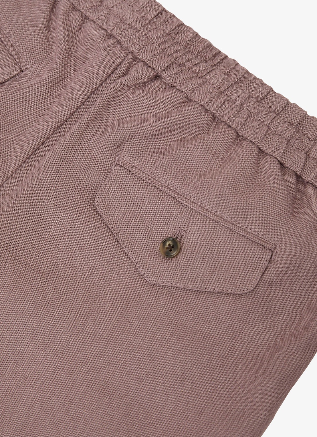 Reiss Barges straight fit korte broek van linnen - detail 4 roze