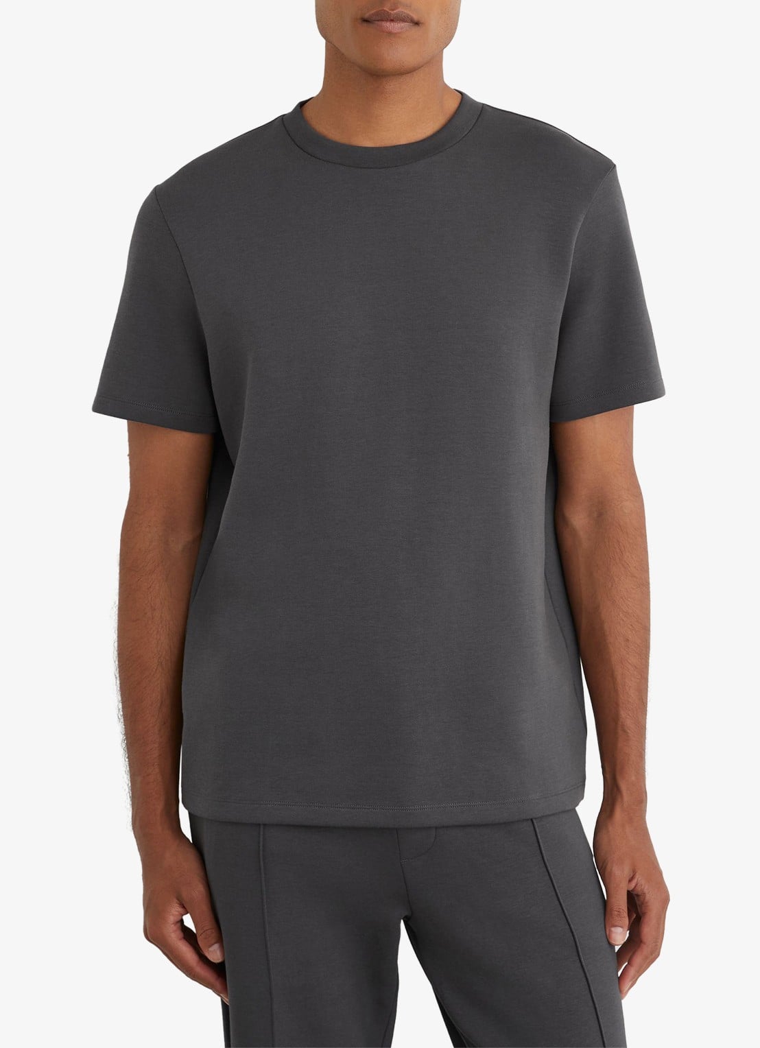 Reiss Barton Premium T-shirt met stretch - detail 2 donkergrijs