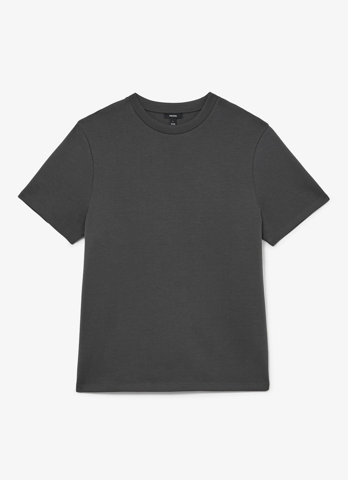 Reiss Barton Premium T-shirt met stretch - voorkant 6 donkergrijs