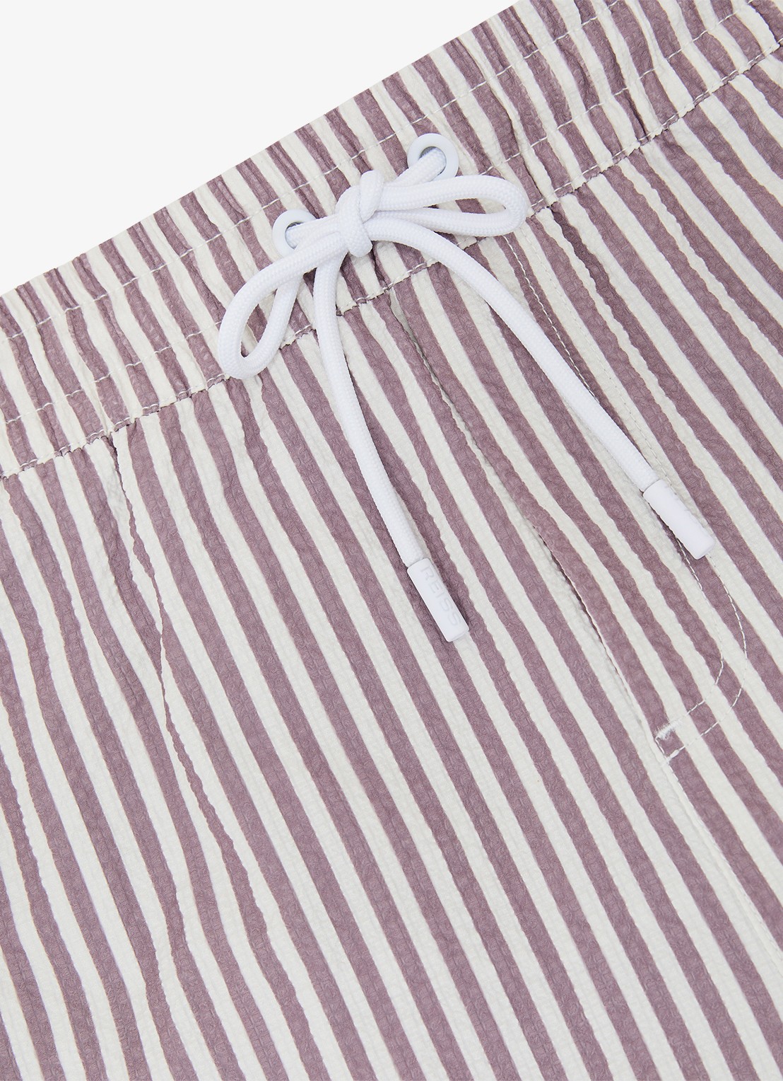 Reiss Bay Seesucker zwemshort met streepprint  - detail 4 lichtroze