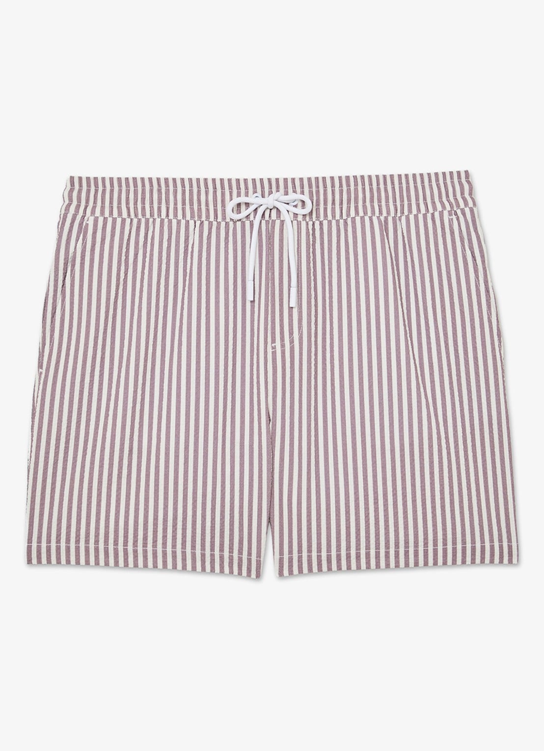 Reiss Bay Seesucker zwemshort met streepprint  - voorkant 6 lichtroze