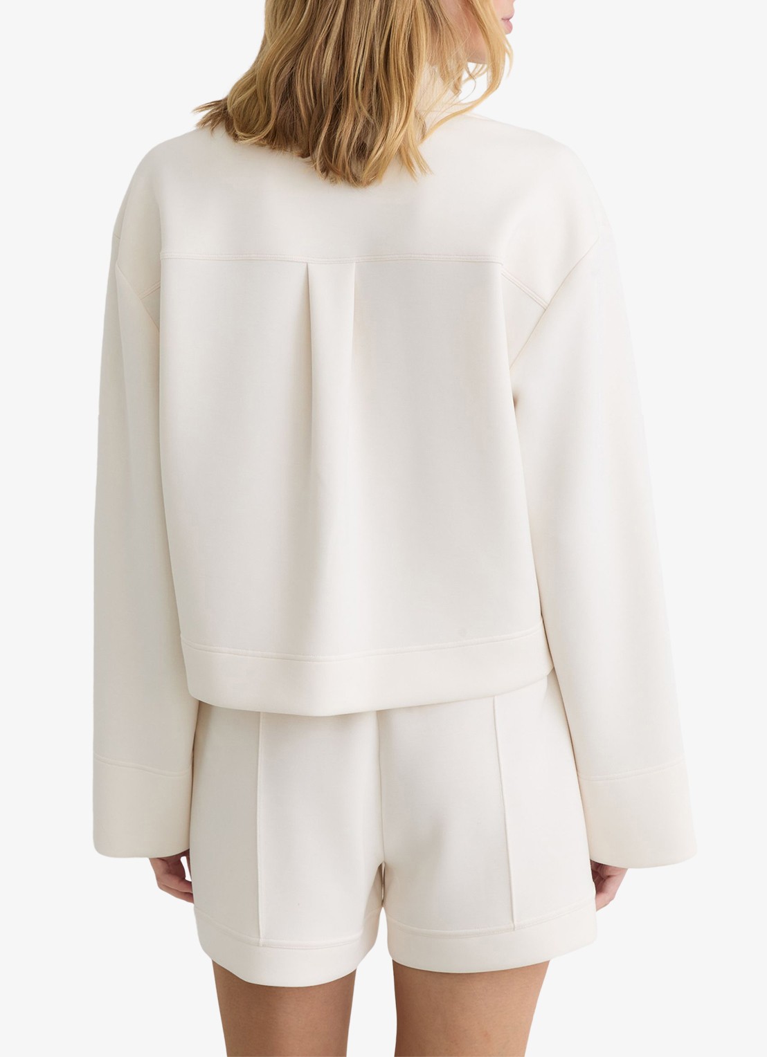 Reiss Bea sweater met kraag - achterkant creme