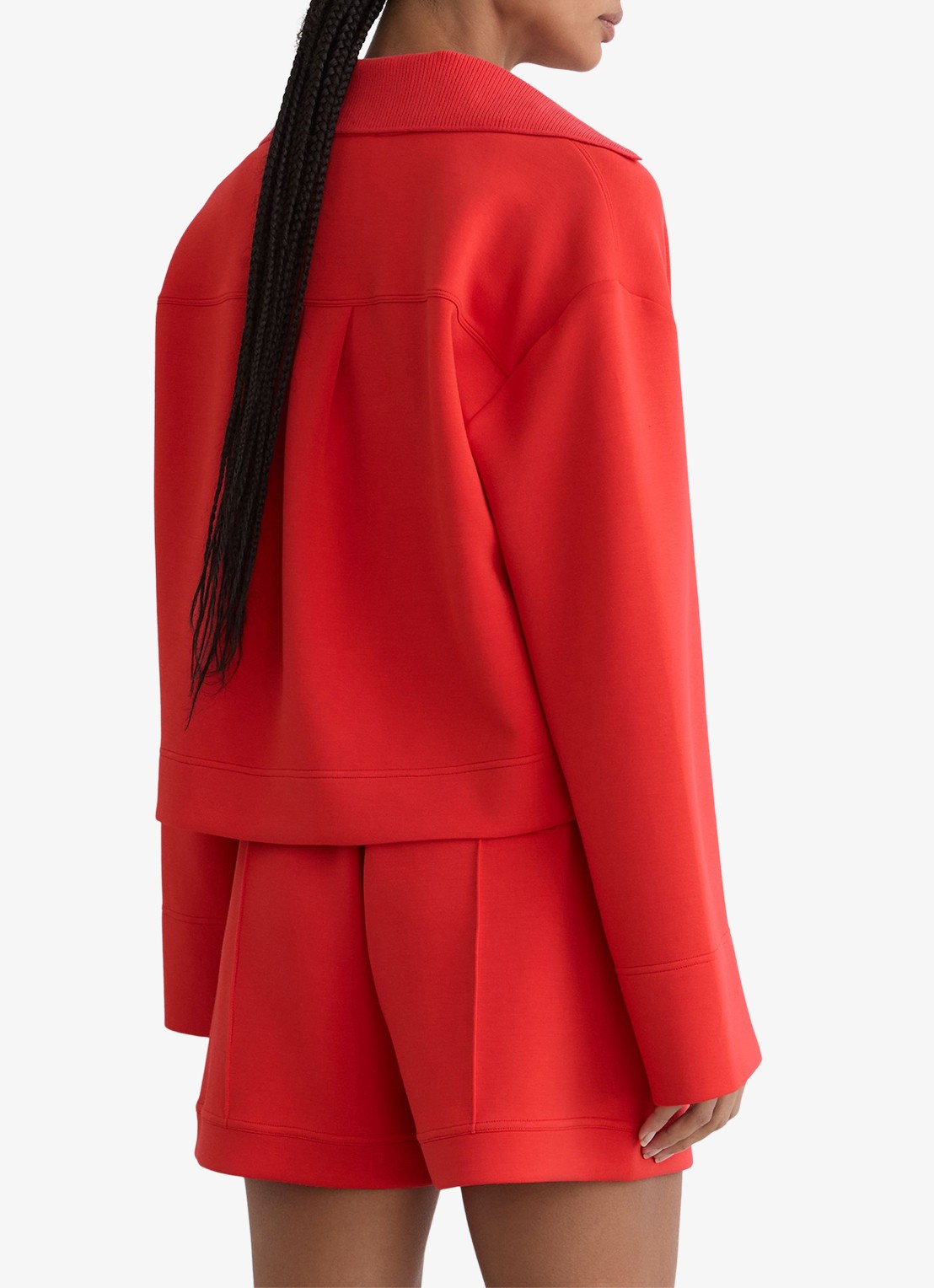 Reiss Bea sweater met kraag - achterkant 3 koraal