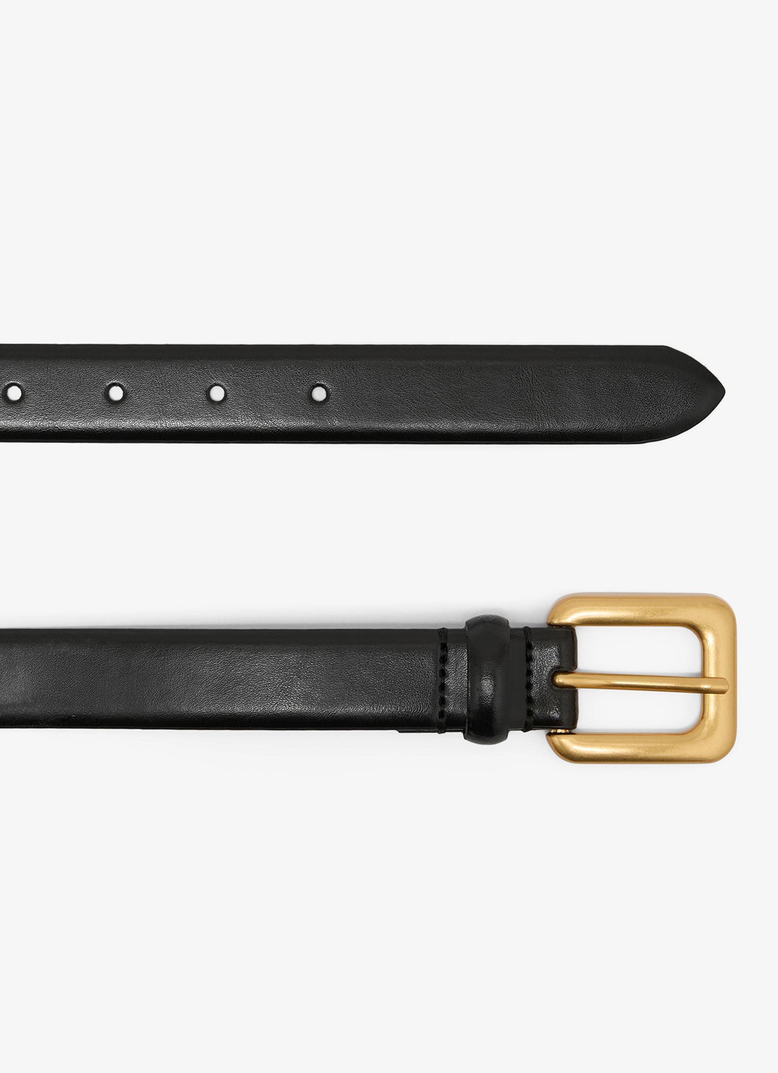 Reiss Beatrice riem van leer - detail black / zwart