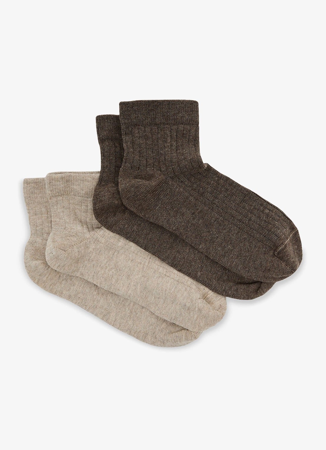 Reiss Becci sokken in 2-pack - voorkant 3 taupe