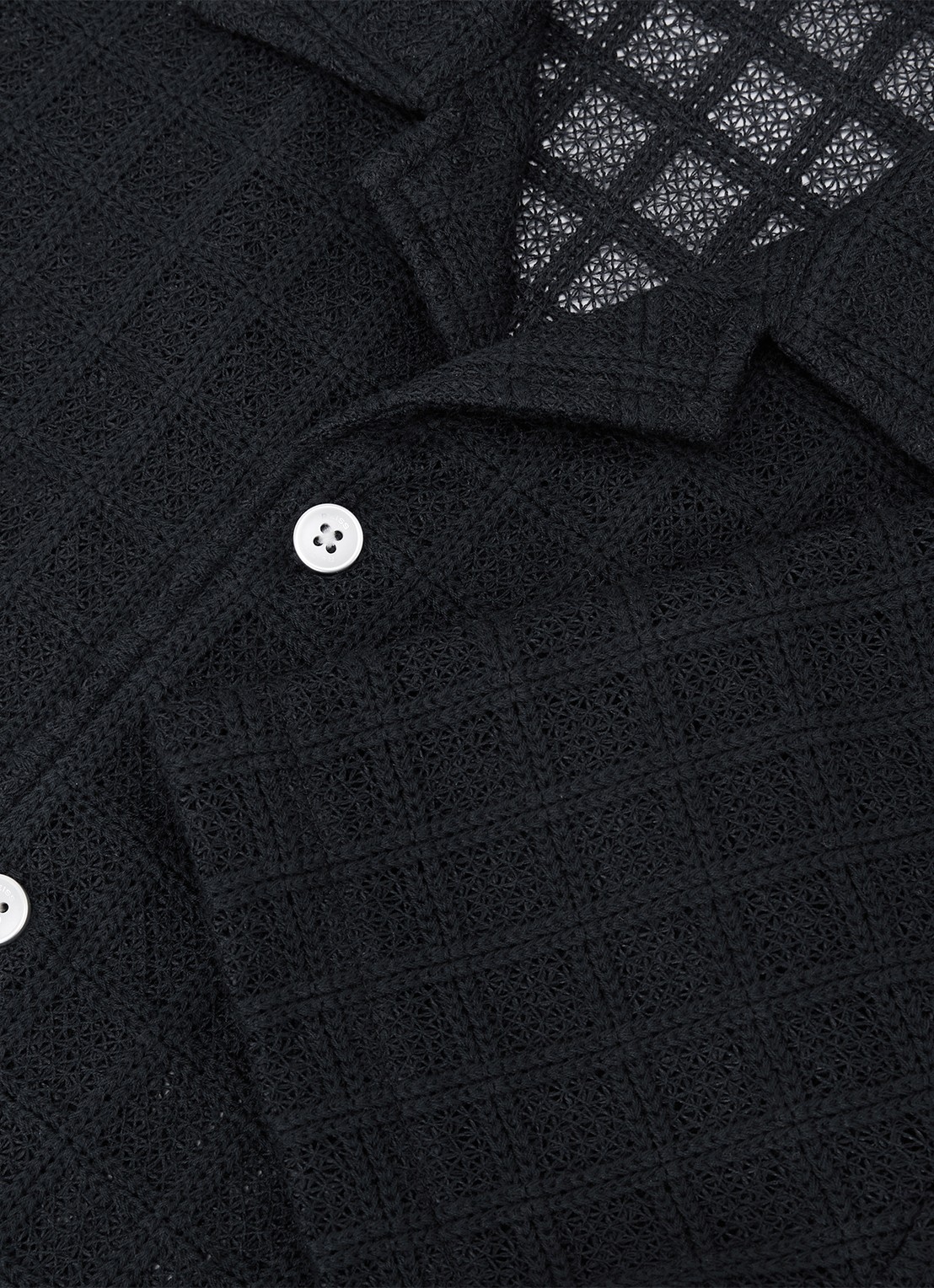 Reiss Belardo overhemd met structuur - detail 5 donkerblauw