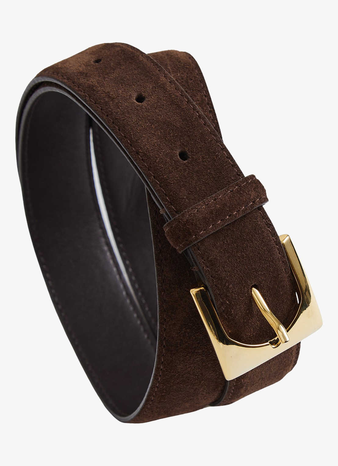 Reiss Belinda riem van suède - detail 4 hazelnootbruin