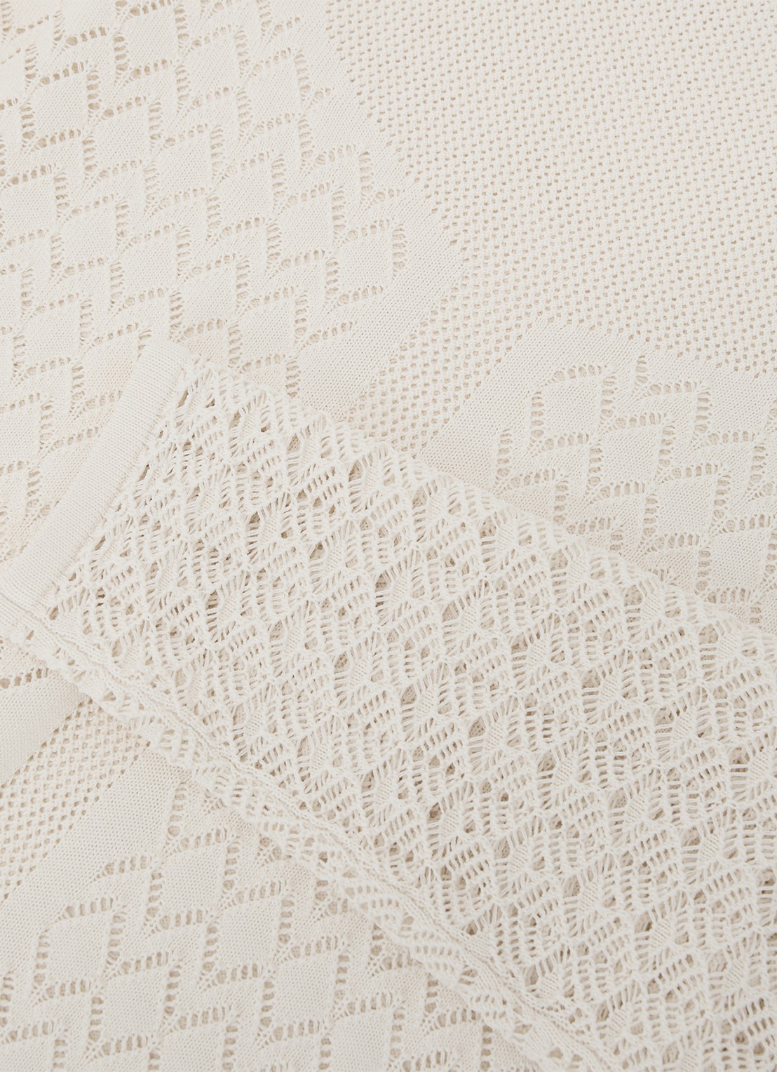 Reiss Bella longsleeve met opengewerkt dessin - detail 6 ivoor