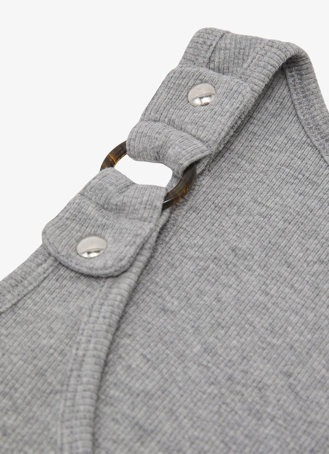 Reiss Bella ribgebreide tanktop met ringdetail - detail 6 grijs