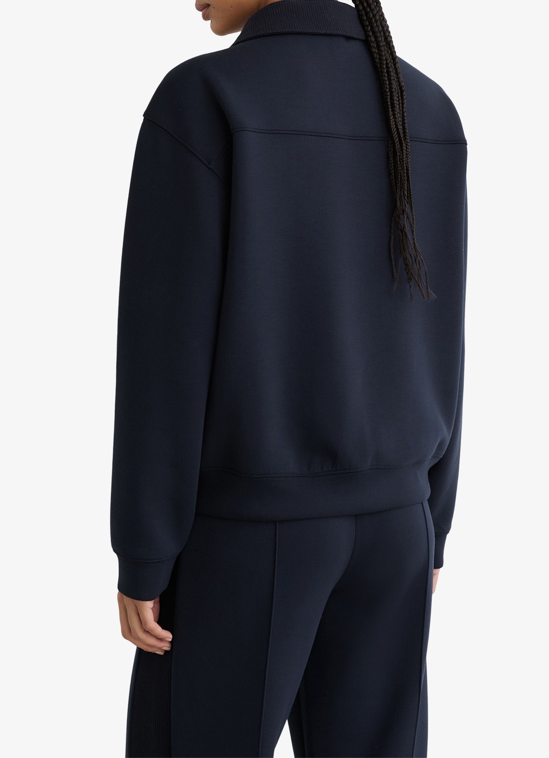 Reiss Bella sweater met polokraag  - achterkant 3 donkerblauw