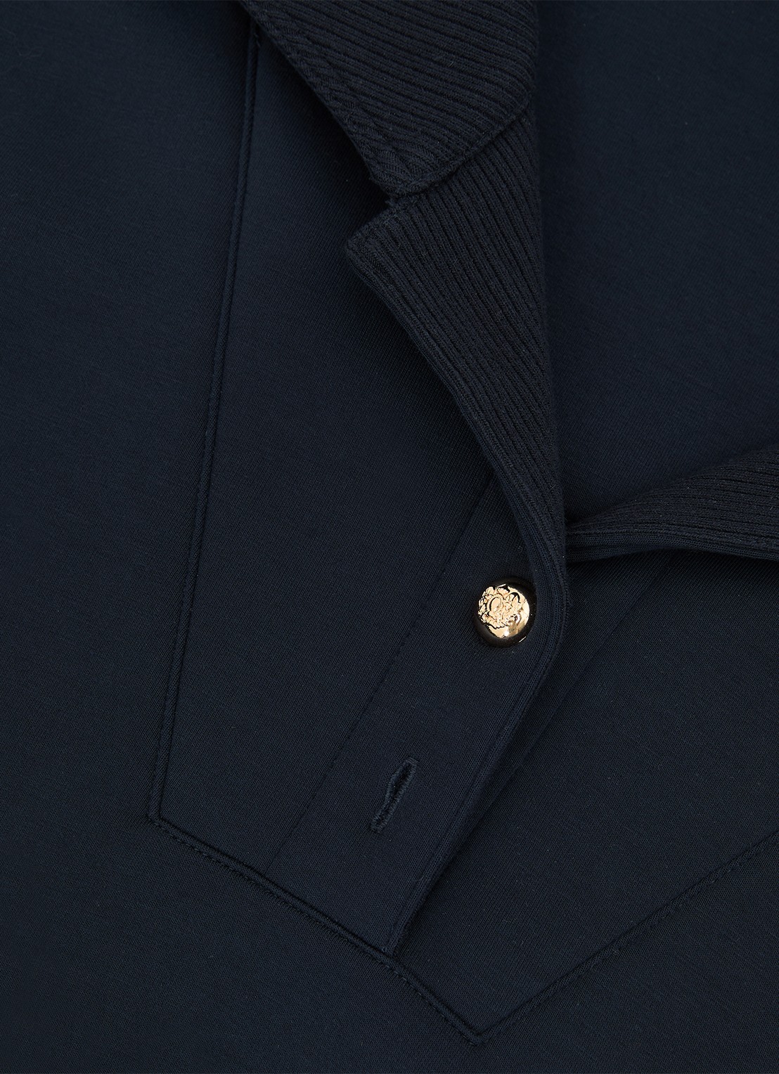 Reiss Bella sweater met polokraag  - detail 6 donkerblauw
