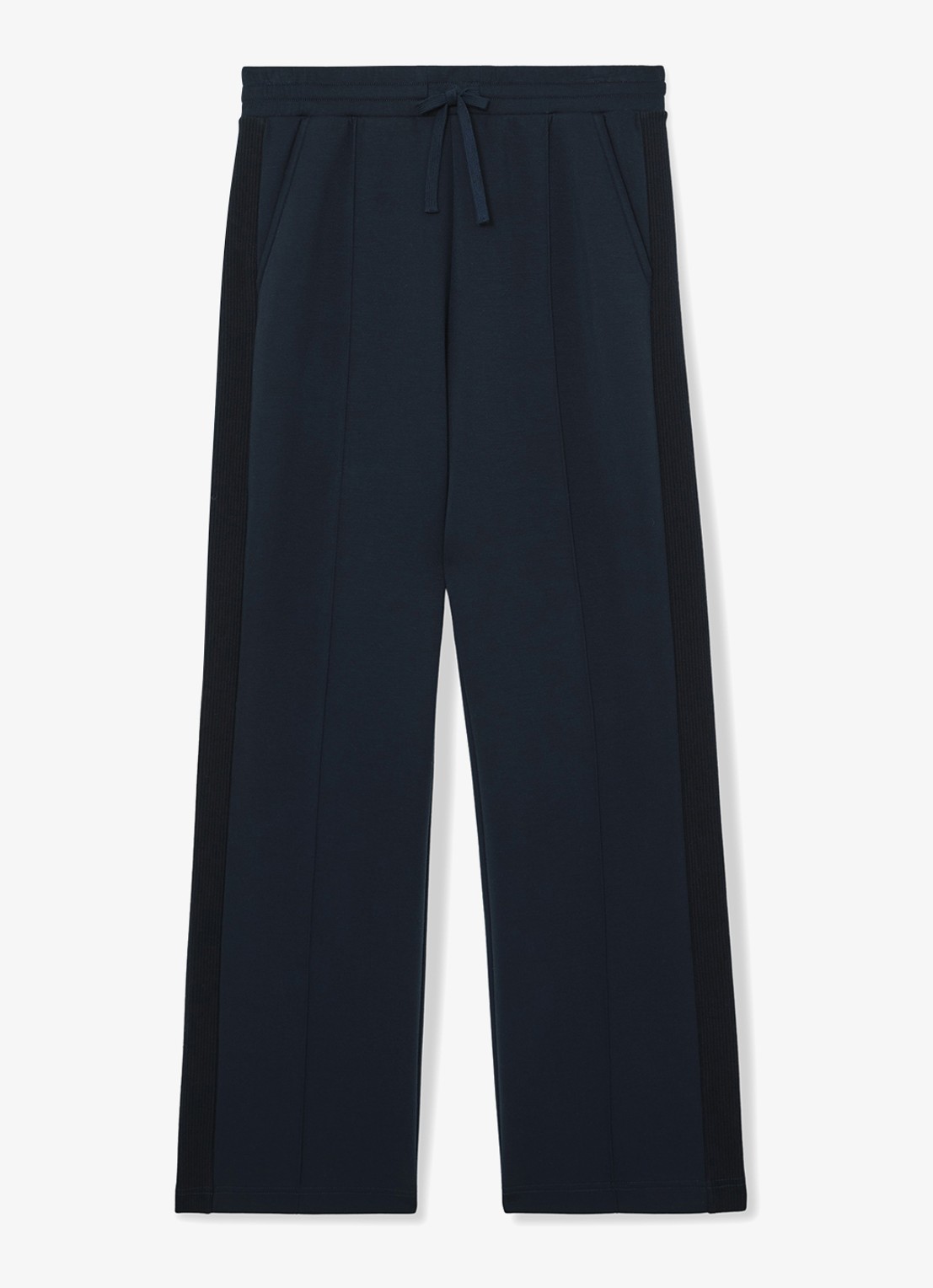 Reiss Bella wide fit joggingbroek met steekzakken - voorkant blauw
