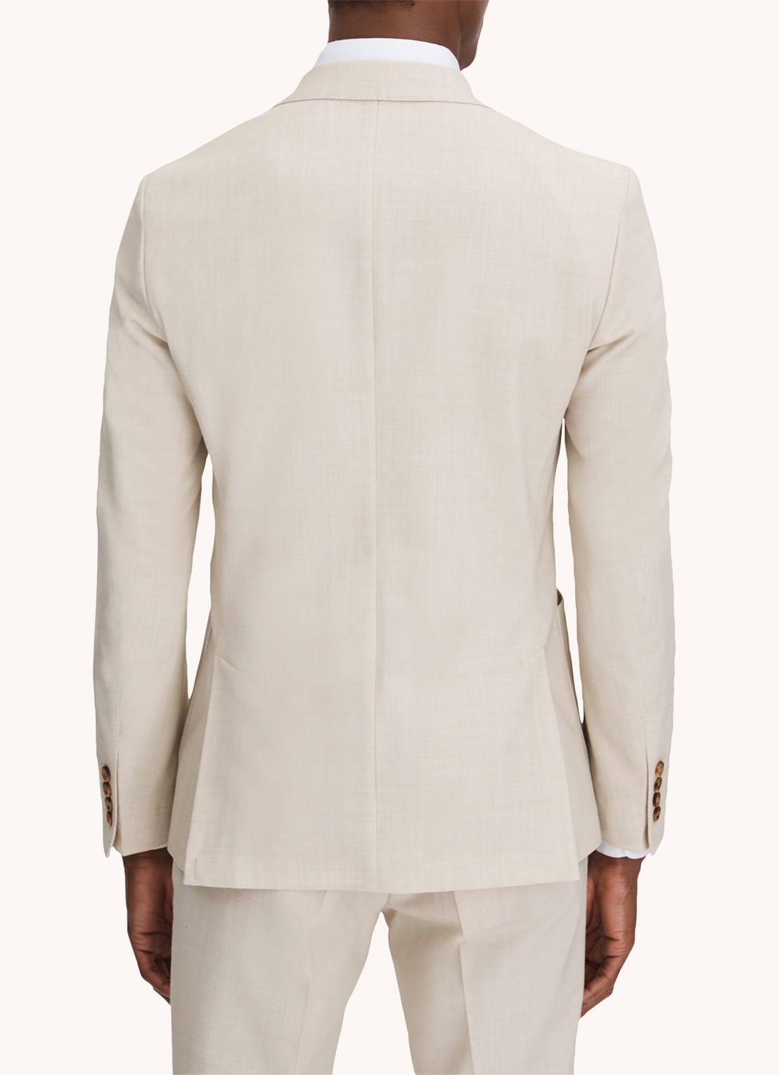 Reiss Belmont double-breasted colbert in wolblend - achterkant 3 beige