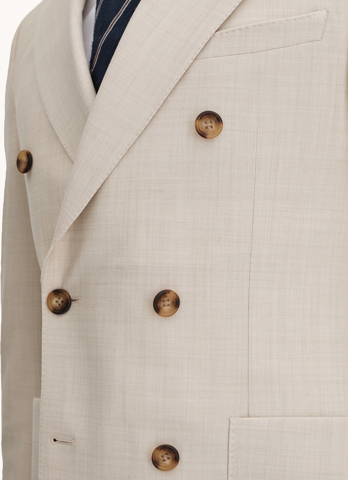 Reiss Belmont double-breasted colbert in wolblend - detail 5 beige