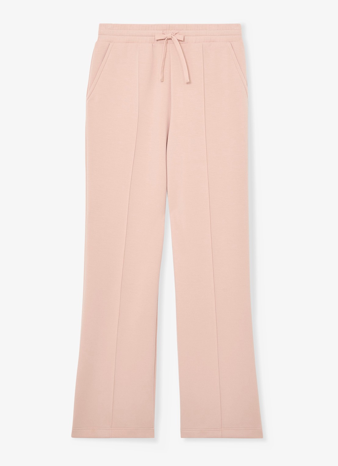 Reiss Bernie high waist straight fit joggingbroek met steekzakken - voorkant 2 roze
