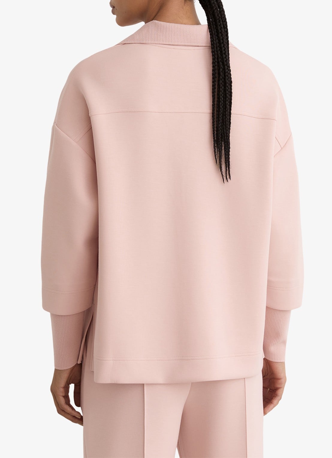 Reiss Bernie pullover met V-hals - achterkant 7 lichtroze