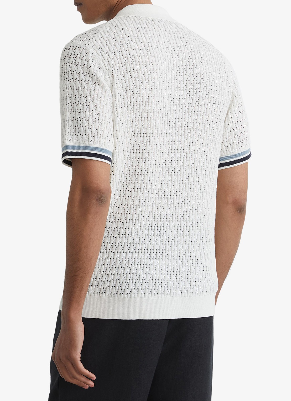 Reiss Bilsby overhemd met structuur - achterkant white / wit