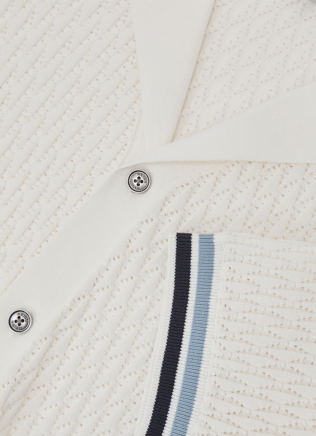 Reiss Bilsby overhemd met structuur - detail 6 white / wit