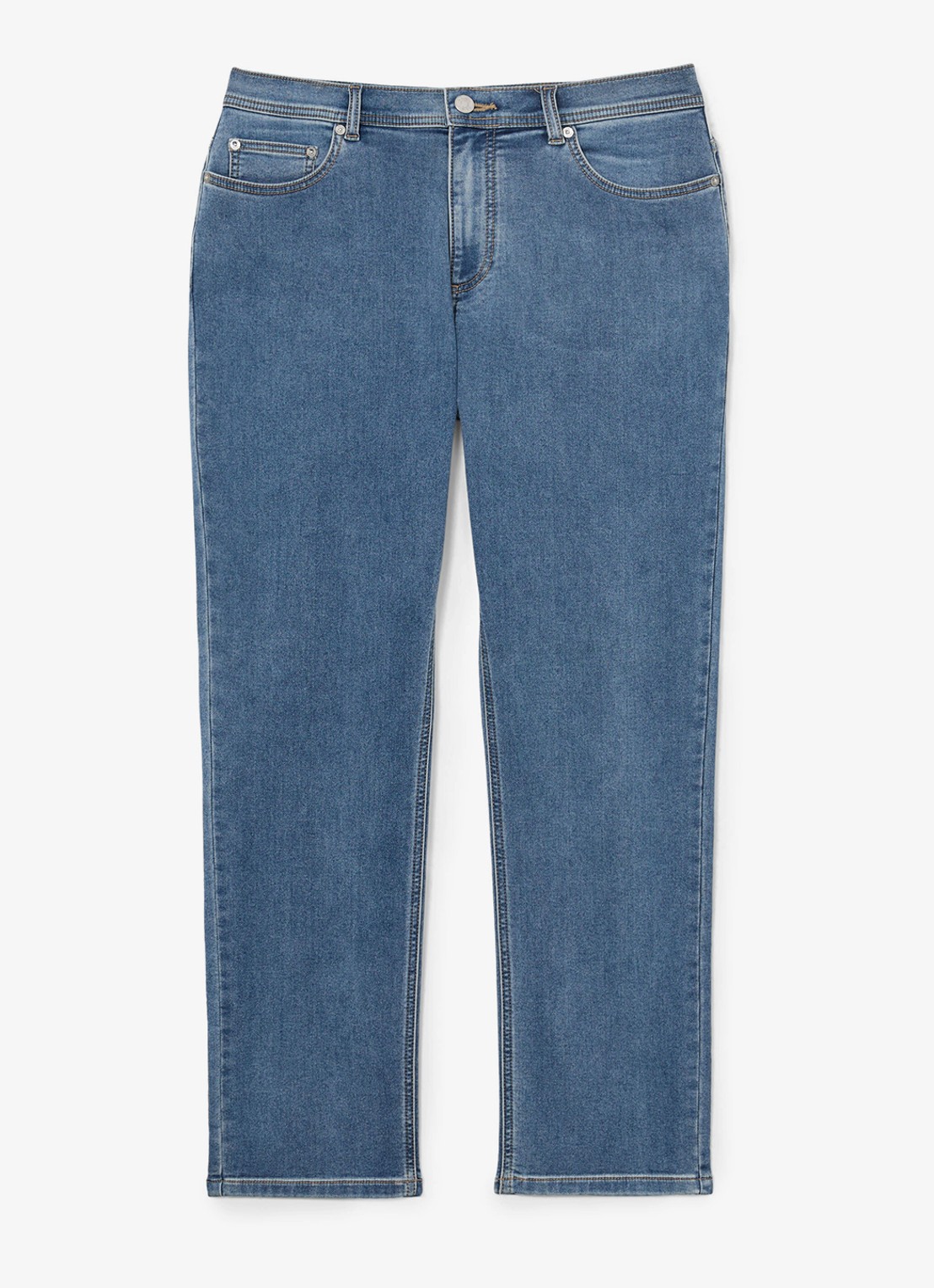 Reiss Bishopgate straight leg jeans met steekzakken - voorkant lichtblauw