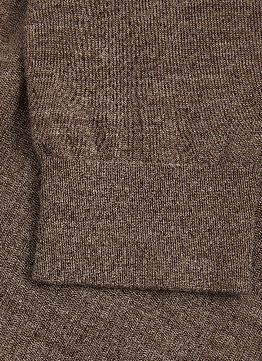 Reiss Blackhall fijgebreide trui in merino wolblend - detail 2 donkerbruin