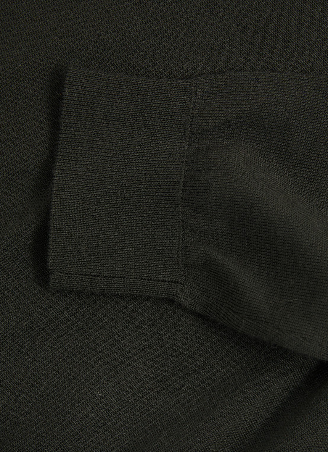Reiss Blackhall fijgebreide trui in merino wolblend - detail 2 legergroen