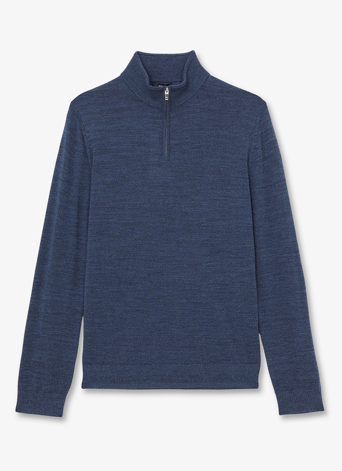 Reiss Blackhall fijngebreide trui met polokraag - voorkant 3 donkerblauw