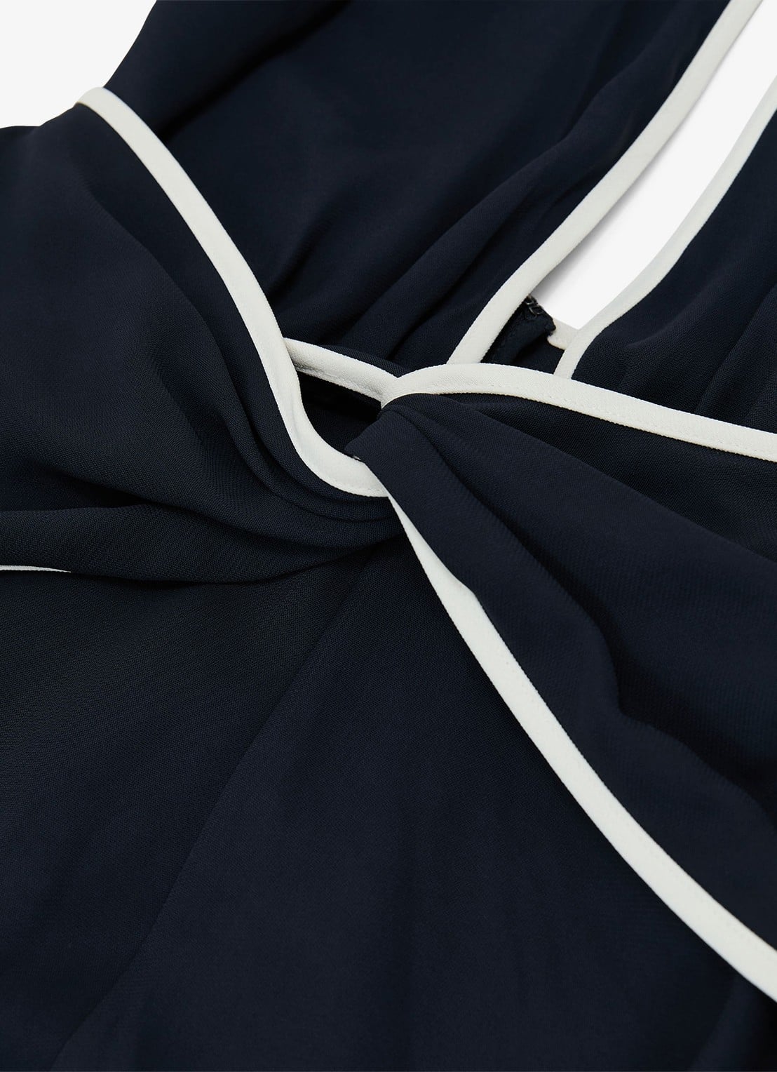 Reiss Blair midi jurk met steekzakken - detail 6 donkerblauw