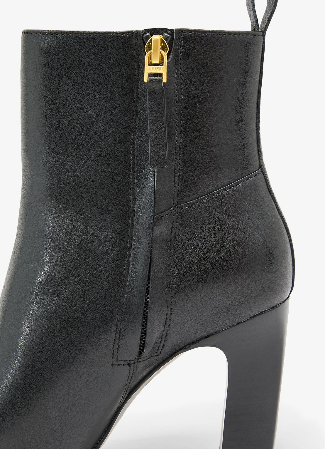 Reiss BLAKELY enkellaars van leer  - detail 4 zwart