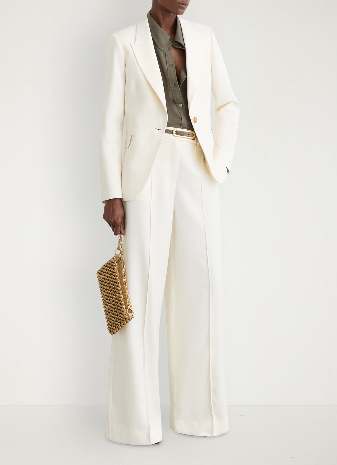 Reiss Blazer met klepzakken - voorkant 5 creme