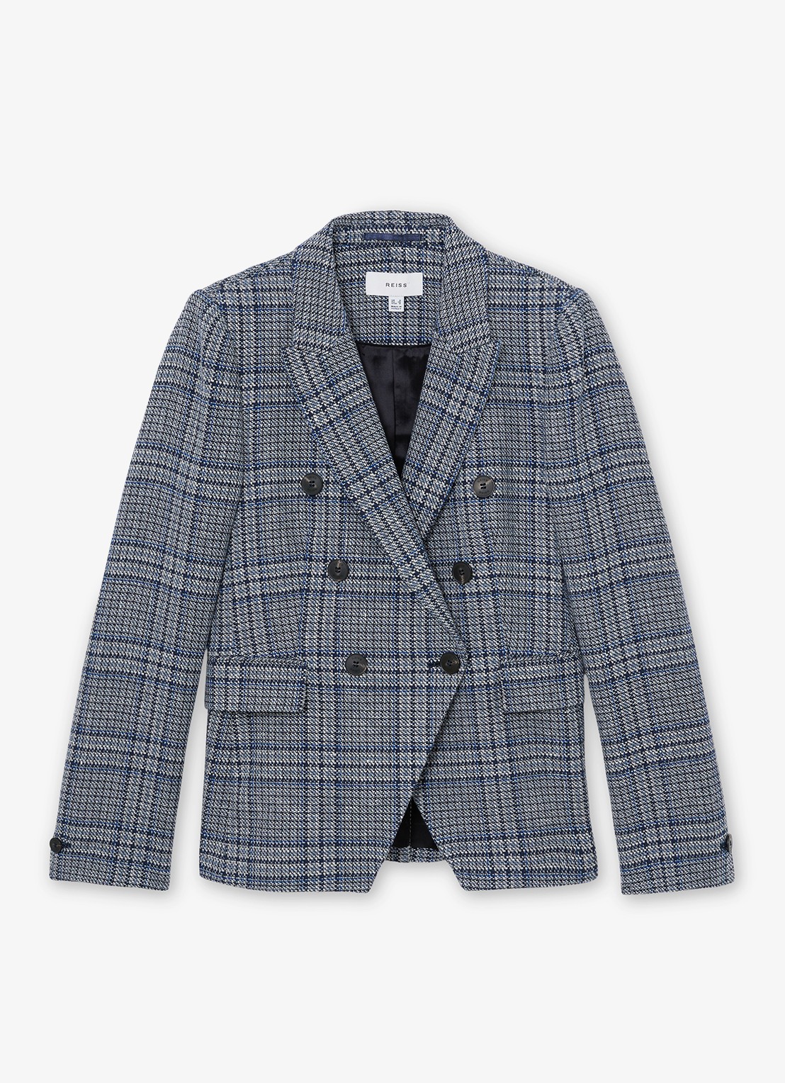 Reiss Blazer met pied-de-poule dessin - voorkant 4 middengrijs