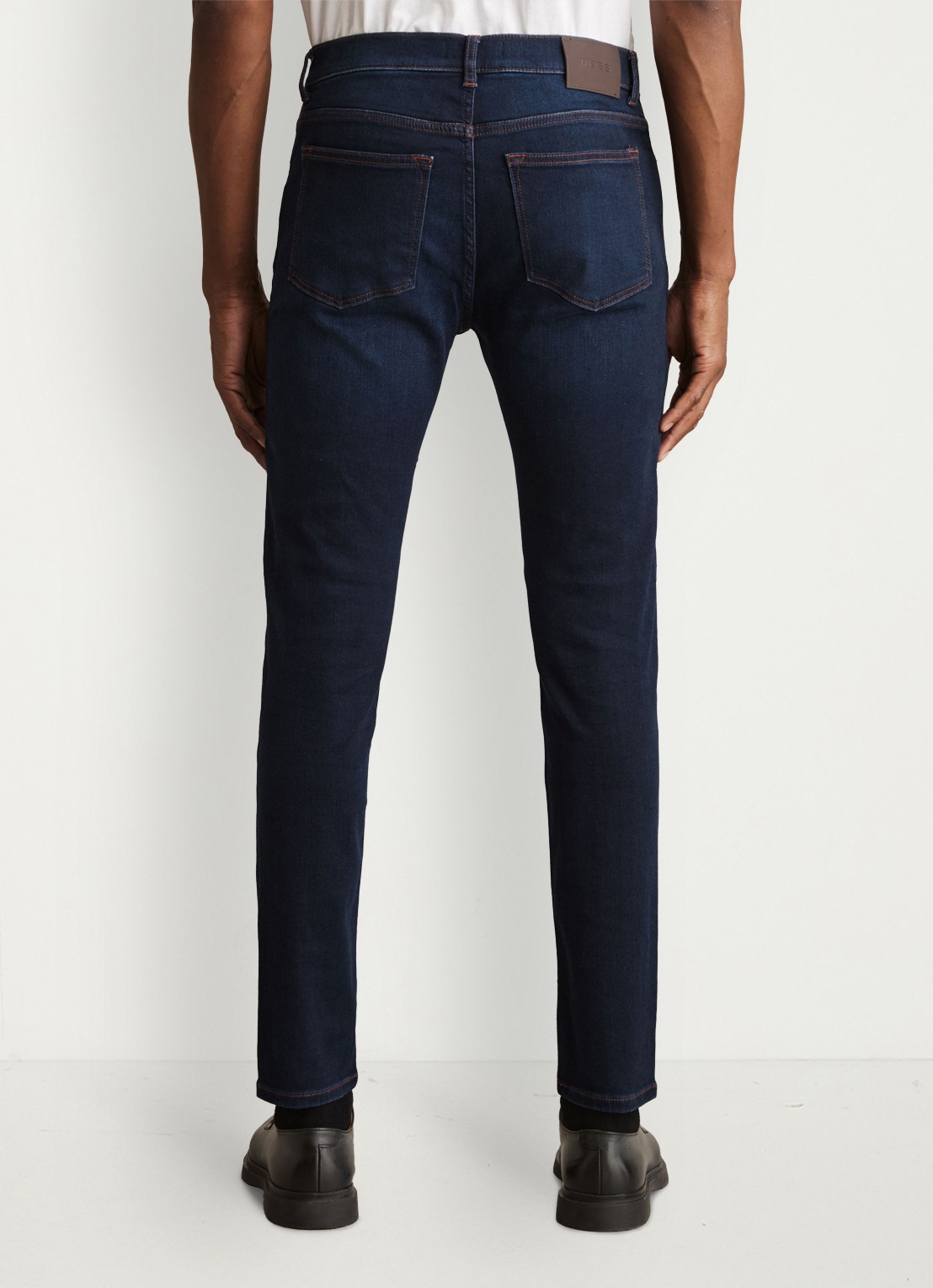 Reiss Bleaker skinny jeans met donkere wassing - achterkant 6 indigo