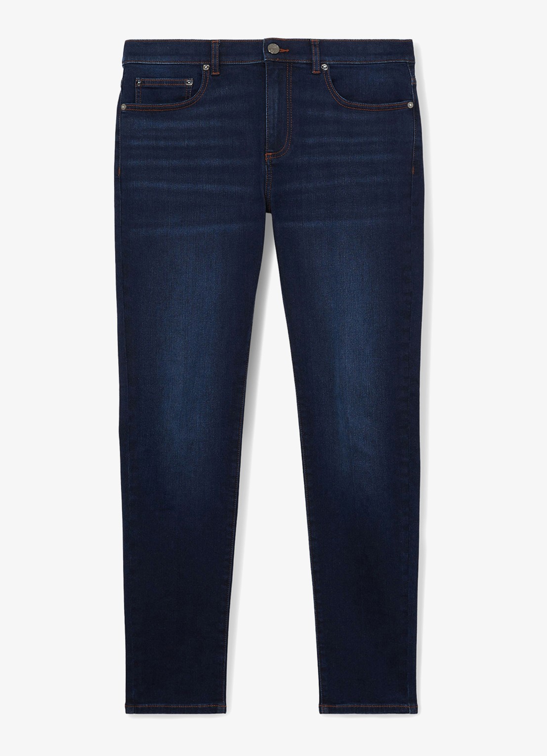 Reiss Bleaker skinny jeans met donkere wassing - voorkant indigo