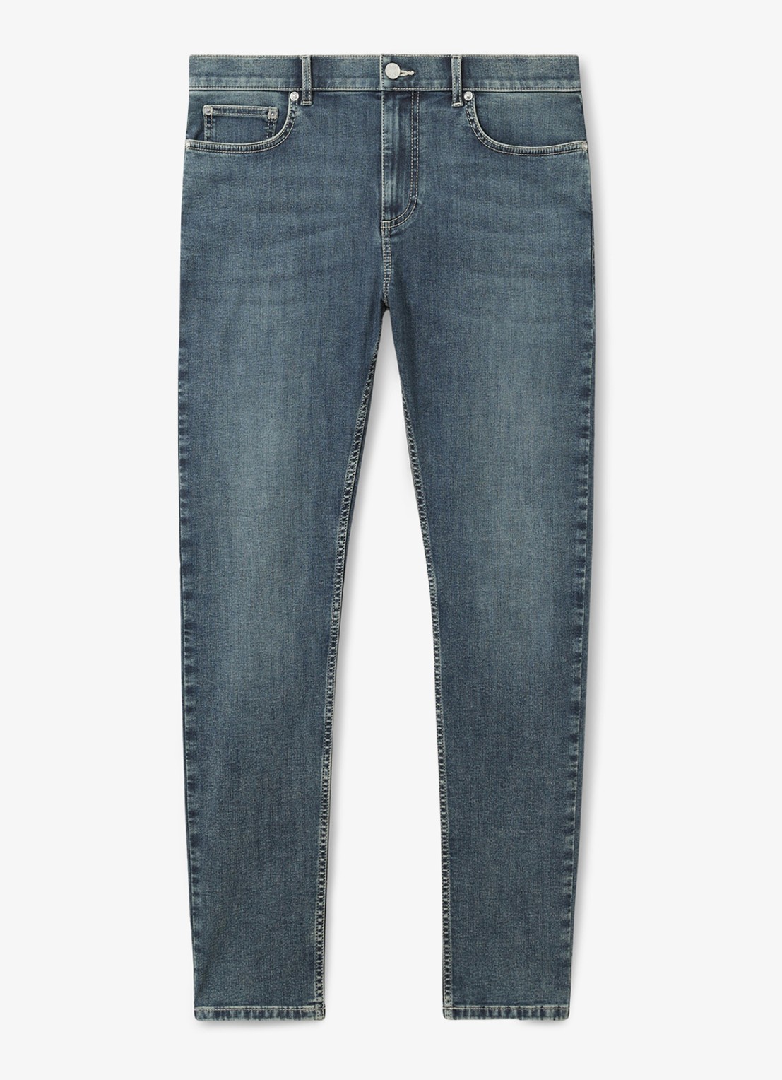 Reiss Bleaker skinny jeans met donkere wassing - voorkant washed indigo