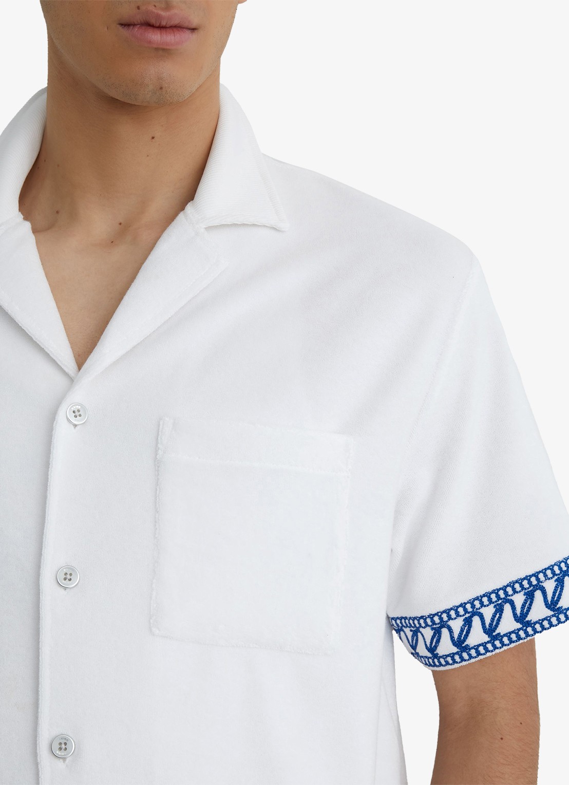 Reiss Bleeker regular fit overhemd met borduring - detail 4 white / wit
