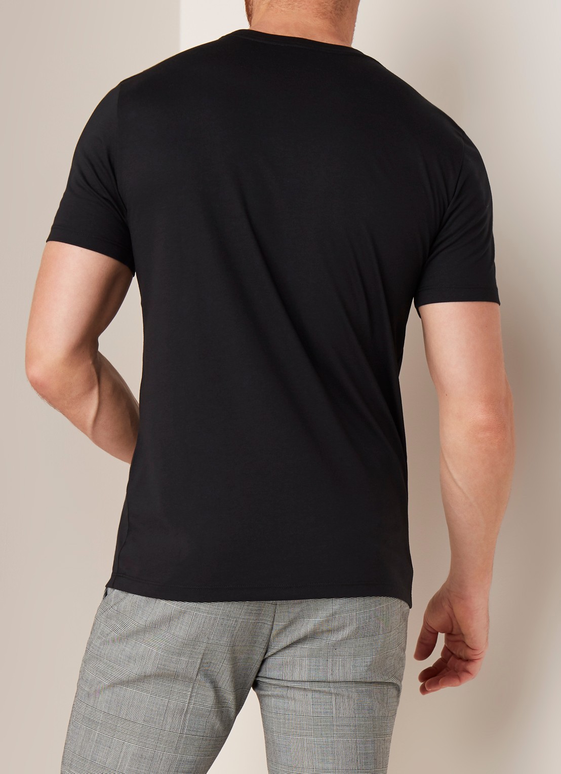 Reiss Bless basic T-shirt met ronde hals - achterkant zwart