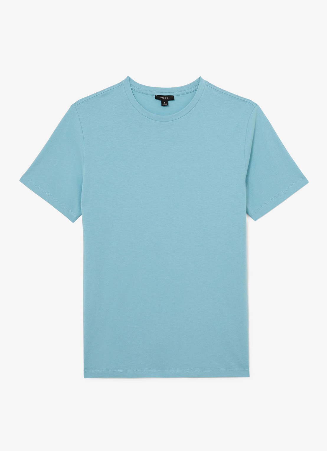 Reiss BLESS Katoen Crew-Neck Tailored-Fit T-Shirt - voorkant 2 blauw