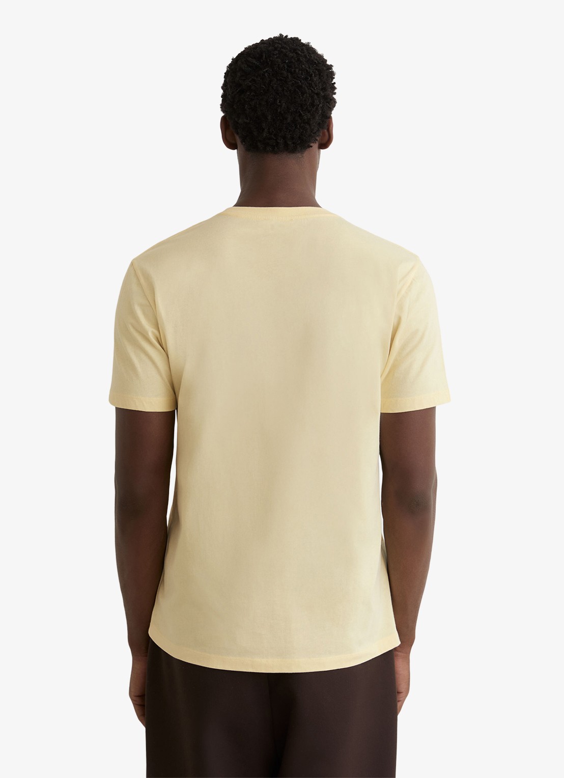 Reiss BLESS Katoen Crew-Neck Tailored-Fit T-Shirt - achterkant geel