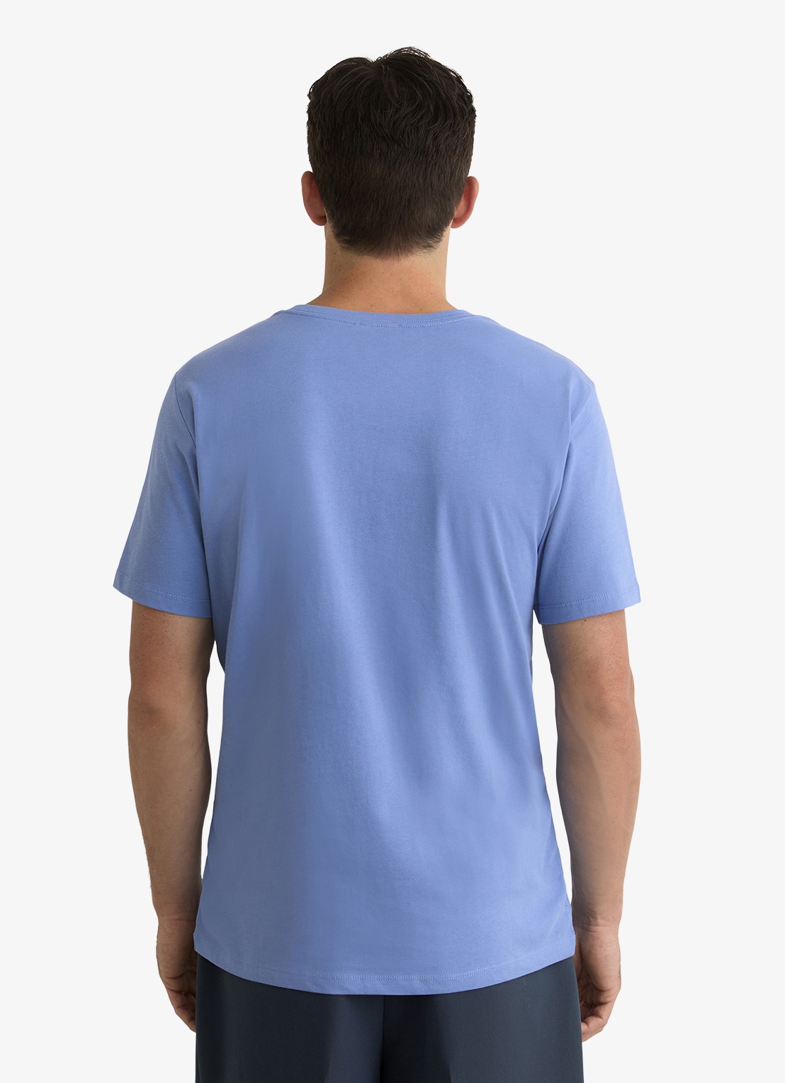Reiss BLESS Katoen Crew-Neck Tailored-Fit T-Shirt - achterkant 6 blauw
