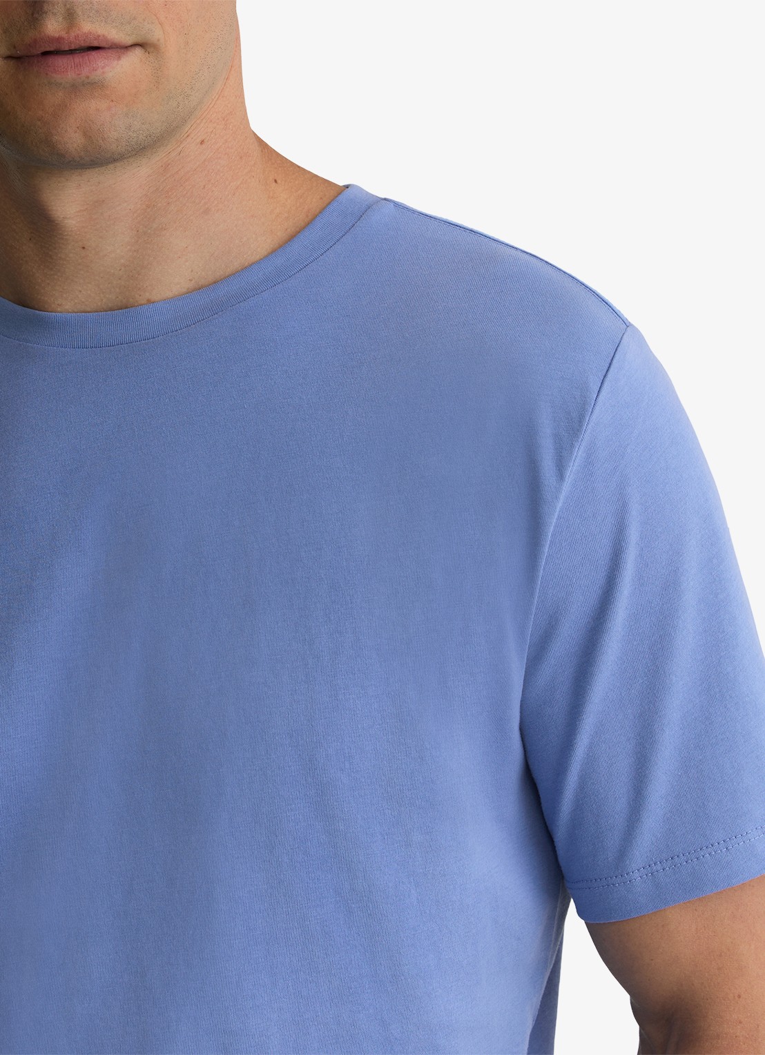 Reiss BLESS Katoen Crew-Neck Tailored-Fit T-Shirt - detail 2 blauw
