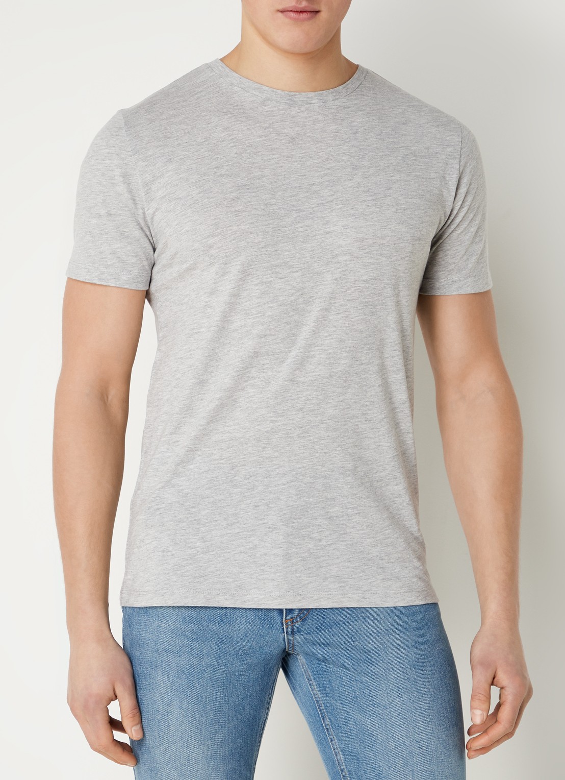 Reiss Bless T-shirt met gemêleerd dessin - detail 3 grijsmele