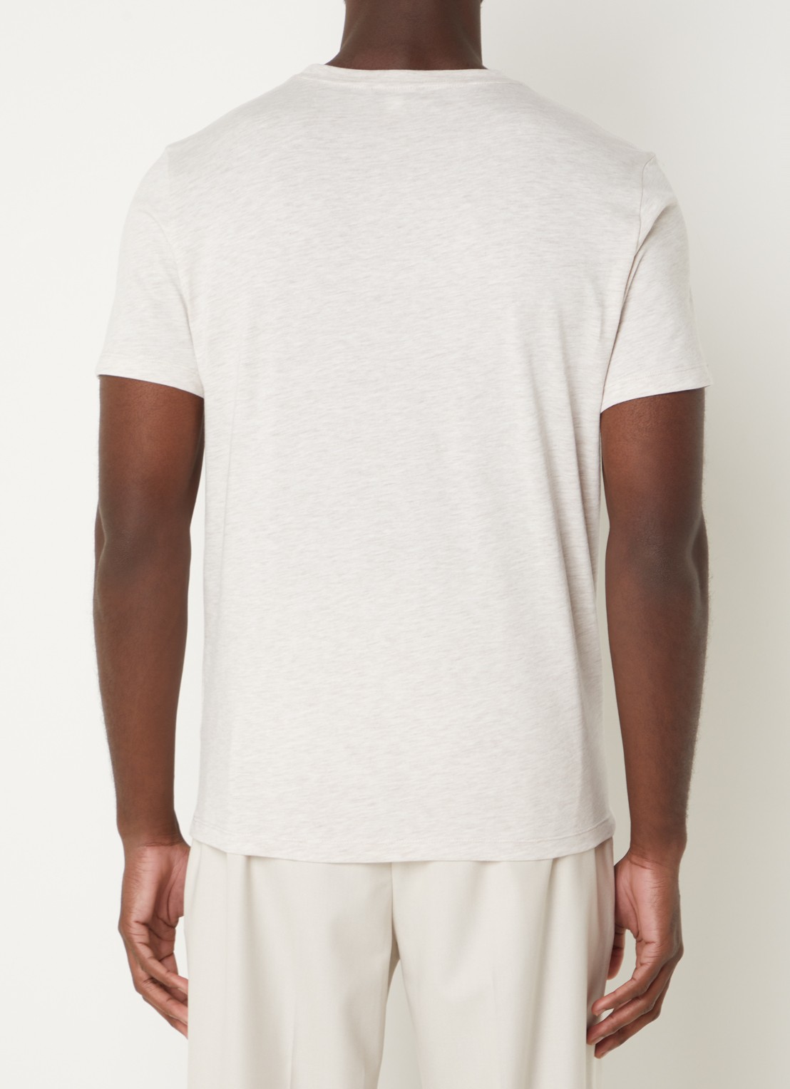Reiss Bless T-shirt met gemêleerd dessin - achterkant 3 khaki