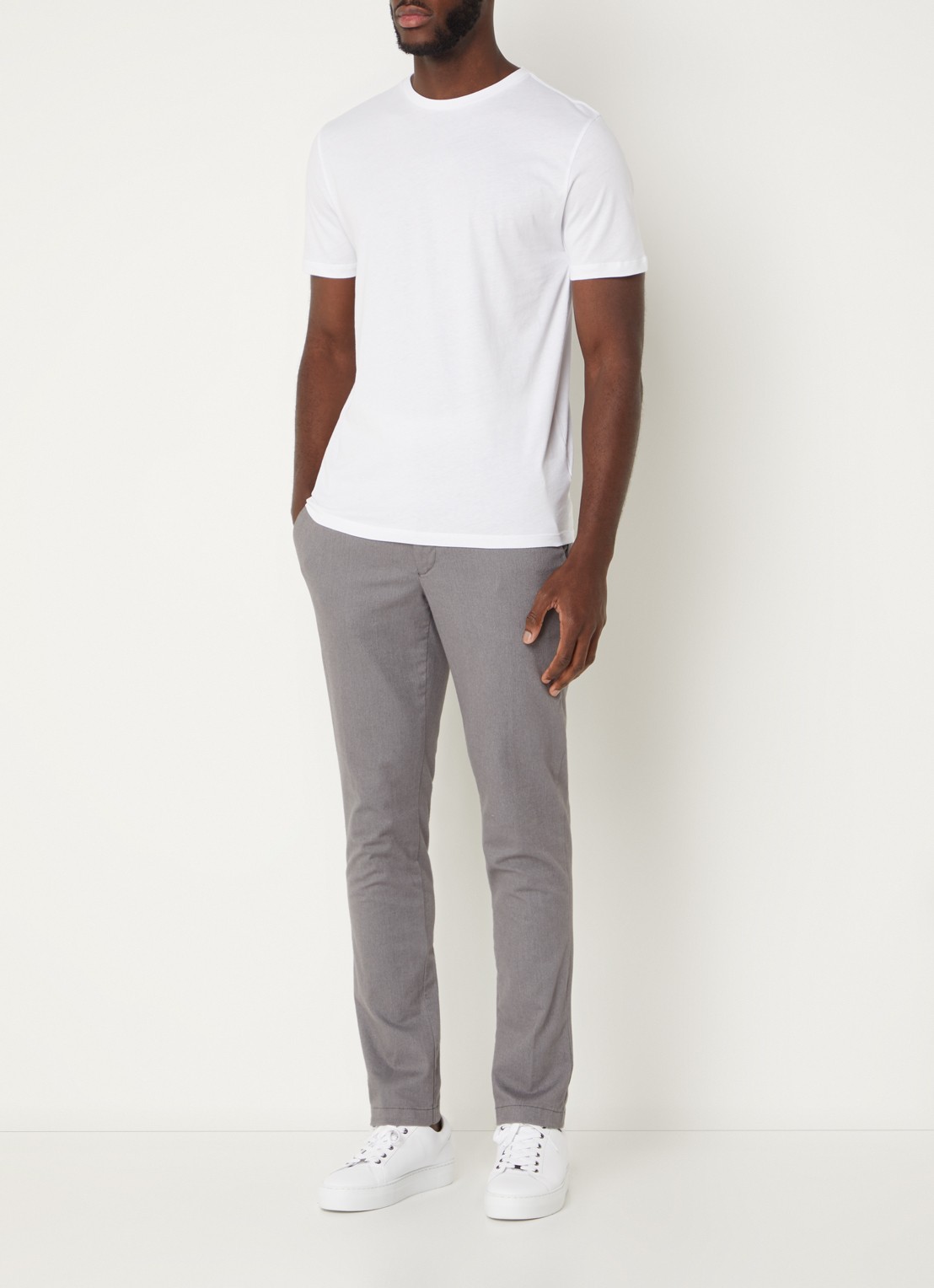 Reiss Bless T-shirt met ronde hals in 3-pack - voorkant 4 white / wit
